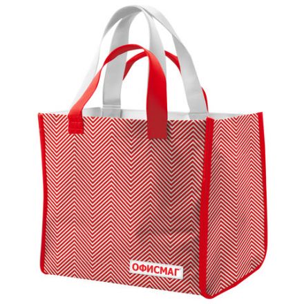 Сумка хозяйственная до 20 кг, 39x45x21 см, 4 ручки, глянцевая полиэстровая ткань, ОФИСМАГ, 700239