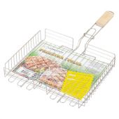 Решетка-гриль ГЛУБОКАЯ универсальная, размер 320х260 мм, глубина 50 мм, никелированное покрытие, РГК3НЭ