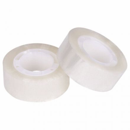 Клейкие ленты 19 мм х 33 м канцелярские STAFF CLASSIC, КОМПЛЕКТ 12 шт., прозрачные, 271261