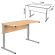 Стол-парта 2-местный регулируемый СУТ.55, 1200х500х520-640 мм, рост 2-4, серый каркас, ЛДСП клён