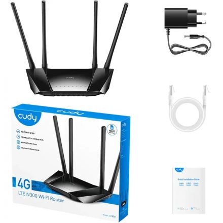 Маршрутизатор Cudy LT400, N300 с поддержкой 4G Маршрутизатор Cudy LT400, N300 с поддержкой 4G