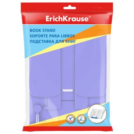Подставка для книг и учебников ERICH KRAUSE "Pastel", пластиковая, фиолетовая, 53533