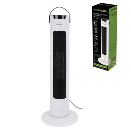 Тепловентилятор колонный керамический BRASSON BTH-26GR, 2000 Вт, 61 см, сенсор, 3 режима, 457782