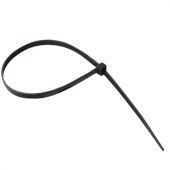Хомуты (стяжки) нейлоновые, 3,6 мм х 200 мм, комплект 100 шт., черные, европодвес, 57-0201