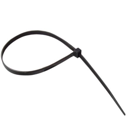 Хомуты (стяжки) нейлоновые, 3,6 мм х 200 мм, комплект 100 шт., черные, европодвес, 57-0201