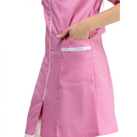 Халат для медицинского персонала м09-ХЛ розовый (р.56-58) 170-176