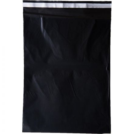 Корд курьерский пакет,без печати,без кармана,чер.,240х320+40,40мкм,100шт/уп