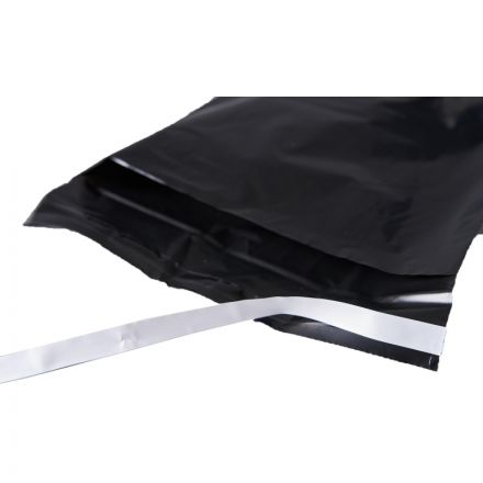 Корд курьерский пакет,без печати,без кармана,чер.,240х320+40,40мкм,100шт/уп