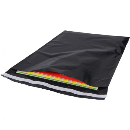 Корд курьерский пакет,без печати,без кармана,чер.,240х320+40,40мкм,100шт/уп