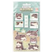 Наклейки зефирные BRAUBERG МИЛЫЕ КОТЫ, многоразовые, 10х15 см, 666054