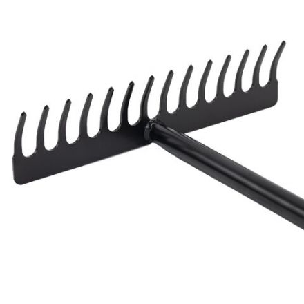 Грабли 14 зубьев цельнометаллические 35х10 см, ОБЩАЯ ДЛИНА 150 см, черенок сталь, RABBITEX (РАББИТЕКС) "LONG HANDLE", 700493