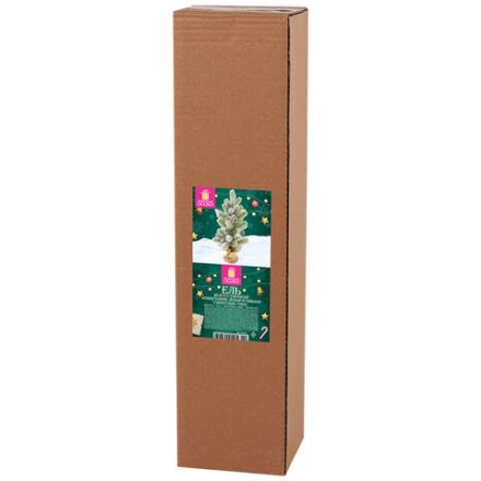 Ель новогодняя искусственная настольная 50 см, заснеженная, с шишками, литой ПЭТ, ЗОЛОТАЯ СКАЗКА, 592011