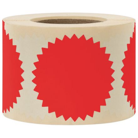 Этикетка самоклеящаяся для опечатывания документов ЗВЕЗДОЧКА красная, 52 мм, 500 шт., BRAUBERG, 111742