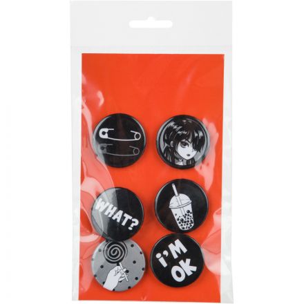 Набор значков Аниме Готика 38мм 6 шт Набор значков Аниме Готика 38мм 6 шт