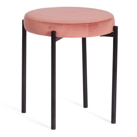 Табурет REVO (mod. 7034) ткань/металл, 44 х 44 х 47 см, коралловый barkhat 15 /черный Табурет REVO (mod. 7034) ткань/металл, 44 х 44 х 47 см, коралловый barkhat 15 /черный