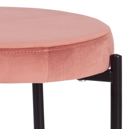 Табурет REVO (mod. 7034) ткань/металл, 44 х 44 х 47 см, коралловый barkhat 15 /черный Табурет REVO (mod. 7034) ткань/металл, 44 х 44 х 47 см, коралловый barkhat 15 /черный