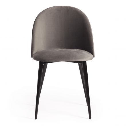 Стул MONRO (mod. 710) ткань/металл, серый barkhat 26/черный, 55х51х78 см, высота до сиденья 47 см