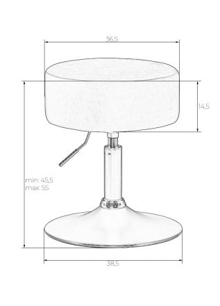 Пуф DOBRIN DANNY, черный PU