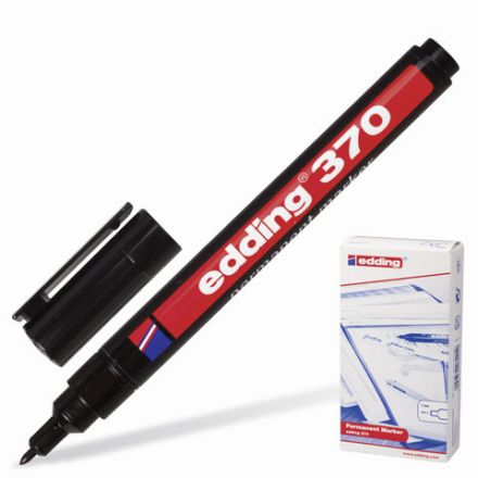 Маркер перманентный (нестираемый) EDDING "370", ЧЕРНЫЙ, круглый наконечник, 1 мм, E-370/1 Маркер перманентный (нестираемый) EDDING "370", ЧЕРНЫЙ, круглый наконечник, 1 мм, E-370/1
