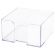 Подставка для бумажного блока BRAUBERG CLASSIC пластиковая, 90х90х50 мм, прозрачная, 238091