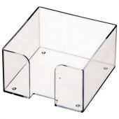 Подставка для бумажного блока BRAUBERG CLASSIC пластиковая, 90х90х50 мм, прозрачная, 238091