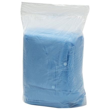 Халат одноразовый голубой на кнопках КОМПЛЕКТ 10 шт., XXL, 56-58 размер, 110 см, рукав на резинке, 20 г/м2, СНАБЛАЙН