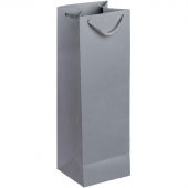 Пакет подарочный бумажный под бутылку Vindemia, серый,75556.10 Пакет подарочный бумажный под бутылку Vindemia, серый,75556.10