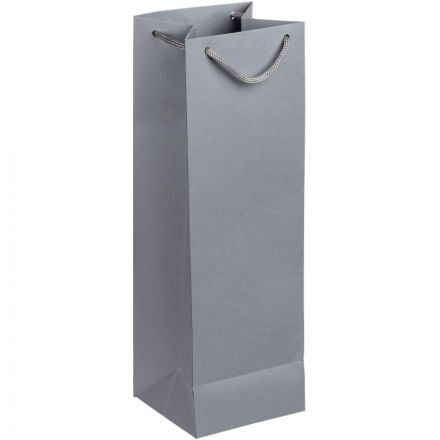 Пакет подарочный бумажный под бутылку Vindemia, серый,75556.10 Пакет подарочный бумажный под бутылку Vindemia, серый,75556.10