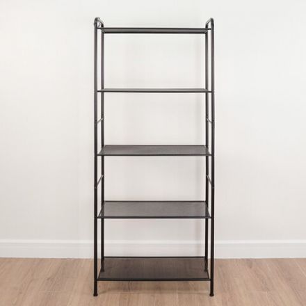 Стеллаж на металлокаркасе "Валенсия-25", 655х300х1555 мм, 5 полок, черный, СТВ25 Ч