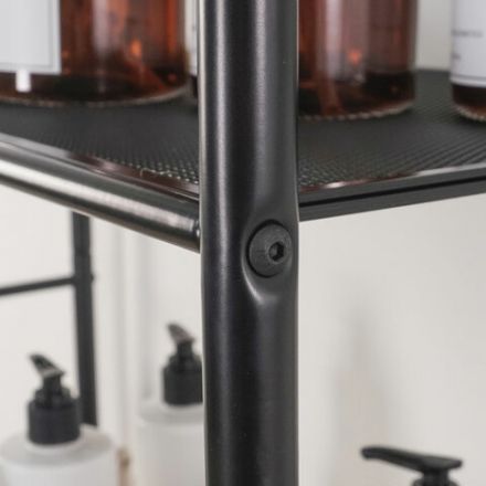 Стеллаж на металлокаркасе "Валенсия-25", 655х300х1555 мм, 5 полок, черный, СТВ25 Ч