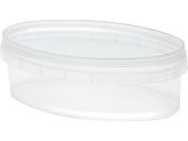 Контейнер п/п 0,33л. овальный, с прозрачной крышкой цв. прозрачный
