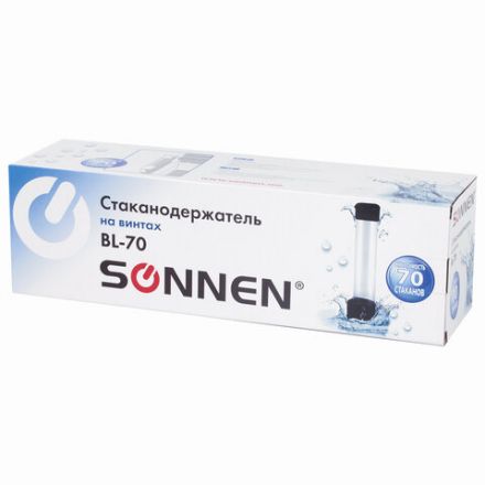 Стаканодержатель SONNEN BL-70, 70 стаканов, на винтах, черный, 455001