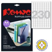Этикетки самоклеящиеся Promega label (Комус) 18х12 мм 230 штук на листе белые (25 листов в упаковке) Этикетки самоклеящиеся Promega label (Комус) 18х12 мм 230 штук на листе белые (25 листов в упаковке)