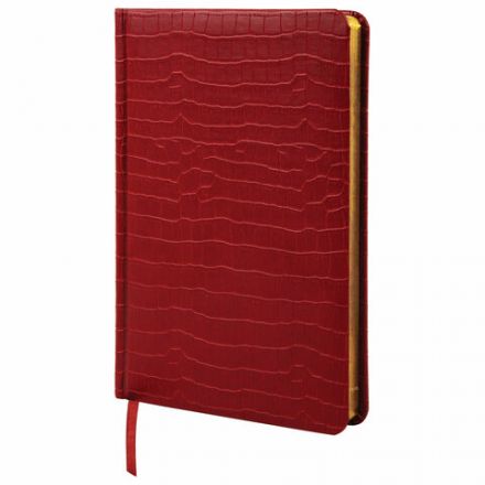 Ежедневник недатированный А5 138х213 мм BRAUBERG "Comodo" под кожу, 160 л., красный, 123840