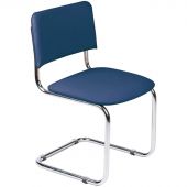 Стул UP_конференц Silwia каркас хром, к/з синий Z06 Стул UP_конференц Silwia каркас хром, к/з синий Z06