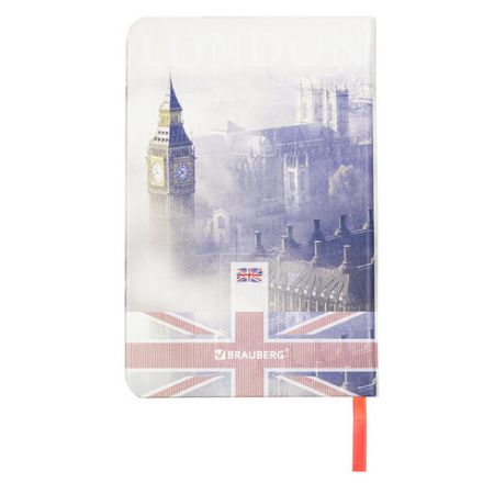 Блокнот МАЛЫЙ ФОРМАТ (100х150 мм) А6, BRAUBERG VISTA "London", под кожу, твердый, 80 л., 112092