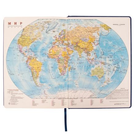 Ежедневник недатированный БОЛЬШОЙ ФОРМАТ 210х297 мм А4, BRAUBERG "Status", 160 л., темно-синий, 113359