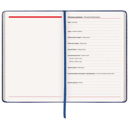 Ежедневник недатированный БОЛЬШОЙ ФОРМАТ 210х297 мм А4, BRAUBERG "Status", 160 л., темно-синий, 113359