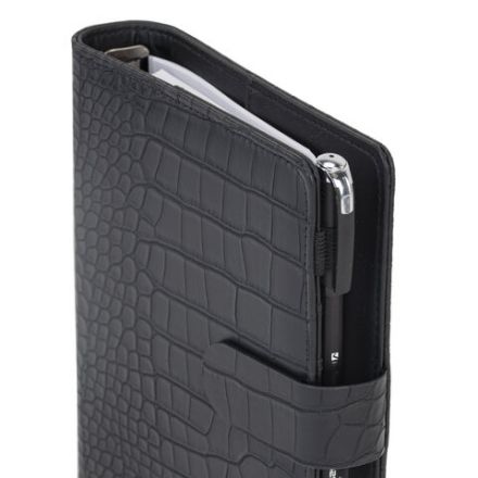 Ежедневник-органайзер недатированный B6 150x190 мм BRAUBERG "Comodo", под кожу, 160 л., черный, 116205