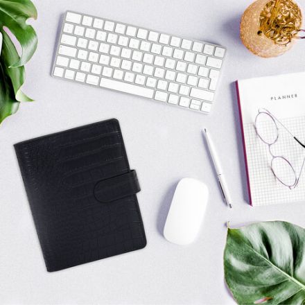 Ежедневник-органайзер недатированный B6 150x190 мм BRAUBERG "Comodo", под кожу, 160 л., черный, 116205