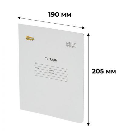 Тетрадь школьная А5,18л,клетка, №1 School Отличник Белый 10шт/уп 82161