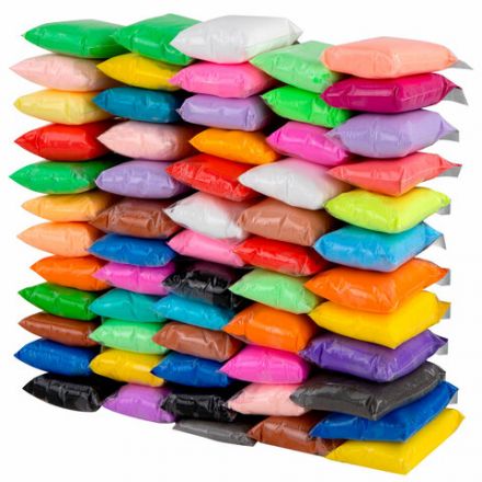 Пластилин супер лёгкий воздушный застывающий 60 штук (36 цветов + 12х2 базовых), 600 г, 3 стека, ЮНЛАНДИЯ, 106981