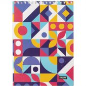 Блокнот А5 40л Attache Яркий паттерн Цветной микс клетка, греб, ВД-лак Блокнот А5 40л Attache Яркий паттерн Цветной микс клетка, греб, ВД-лак