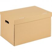 Короб архивный гофрокартон бежевый 480х325х295 мм (5 штук в упаковке)
