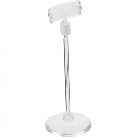 Ценникодержатель на круглой подставке со штангой, выс.10см, ш.38мм,10шт/уп