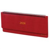 Планинг датированный 2026 305х140 мм BRAUBERG "Iguana", под кожу, красный, 117225