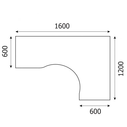Стол KYN_0MX RIVA правый А.СА-4 Пр венге цаво Ш1600