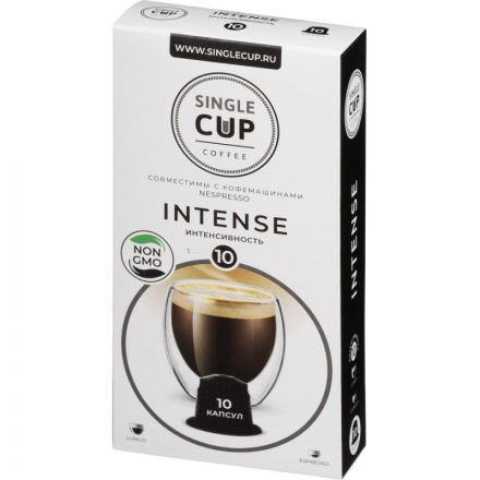 Кофе в капсулах Single cup Intense 10x9г Кофе в капсулах Single cup Intense 10x9г