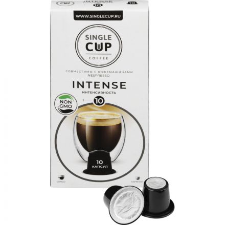 Кофе в капсулах Single cup Intense 10x9г Кофе в капсулах Single cup Intense 10x9г