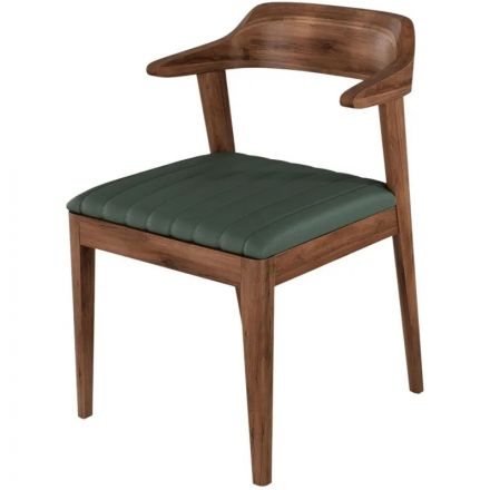 Стул Hordy орех темный/экокожа Grey Green